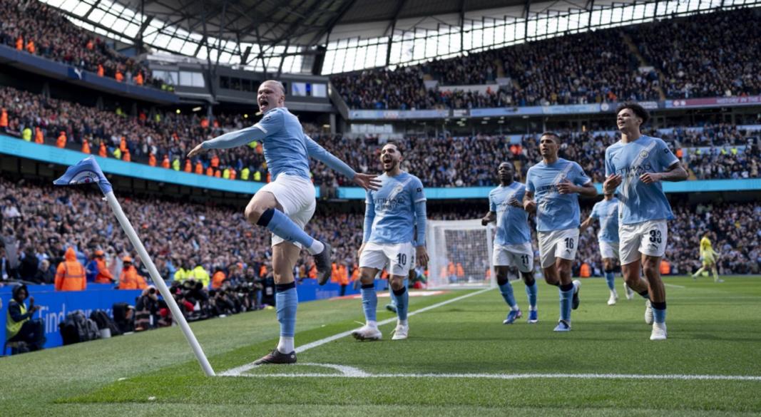 গোলের পর হালান্ডের উদযাপন। ছবি : সংগৃহীত