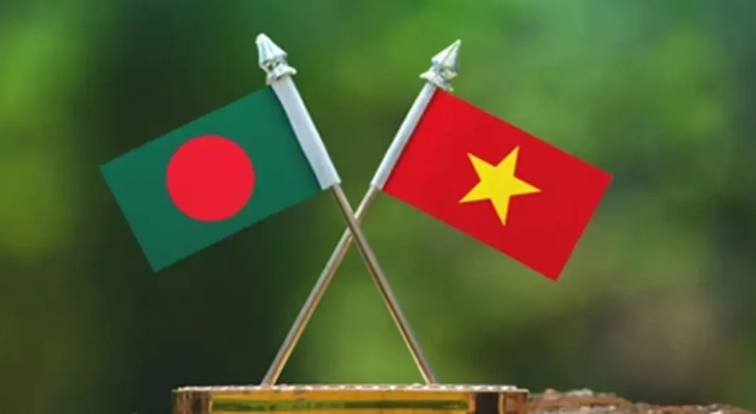 বাংলাদেশ ও ভিয়েতনামের পতাকা। ছবি: সংগৃহীত