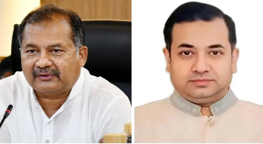তথ্য ও সম্প্রচার মন্ত্রী জহির উদ্দিন স্বপন এবং প্রতিমন্ত্রী ইয়াসের খান চৌধুরী। ছবি: কোলাজ