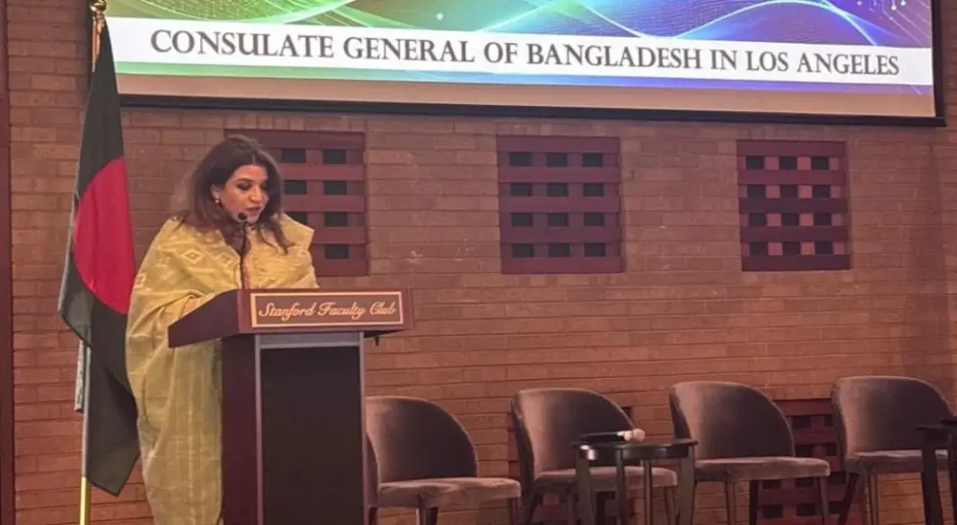 বক্তব্য রাখছেন পররাষ্ট্র প্রতিমন্ত্রী শামা ওবায়েদ ইসলাম। ছবি: সংগৃহীত