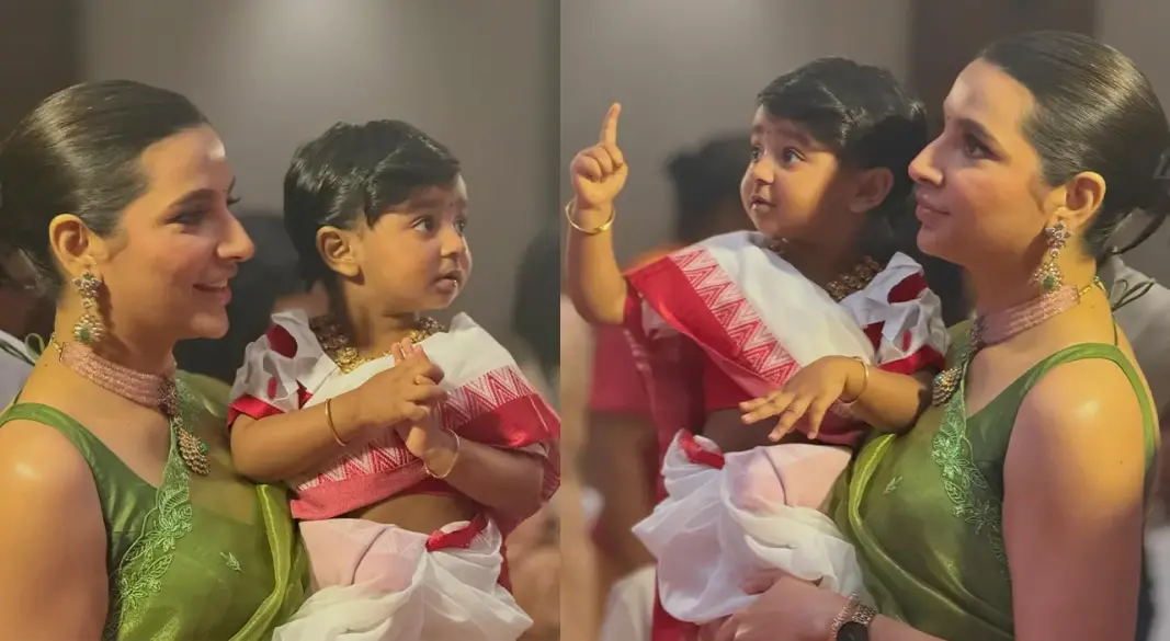 শুভশ্রী ও তার কন্যা ইয়ালিনি I ছবি: সংগৃহীত