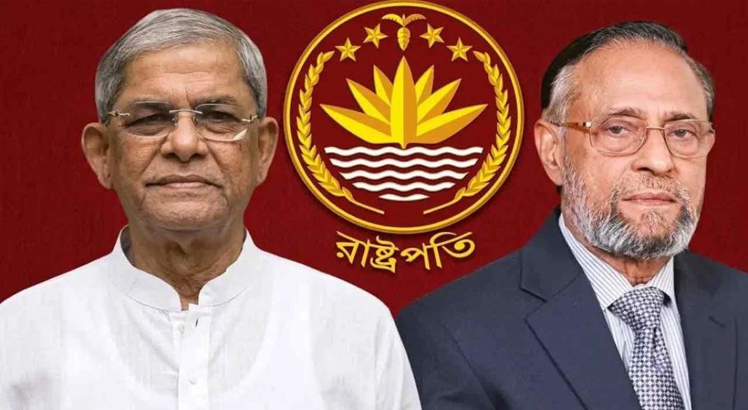 রাষ্ট্রপতি নির্বাচনের দুই প্রার্থী মির্জা ফখরুল ইসলাম আলমগীর ও কর্নেল অলি আহমদ। ছবি: সংগৃহীত