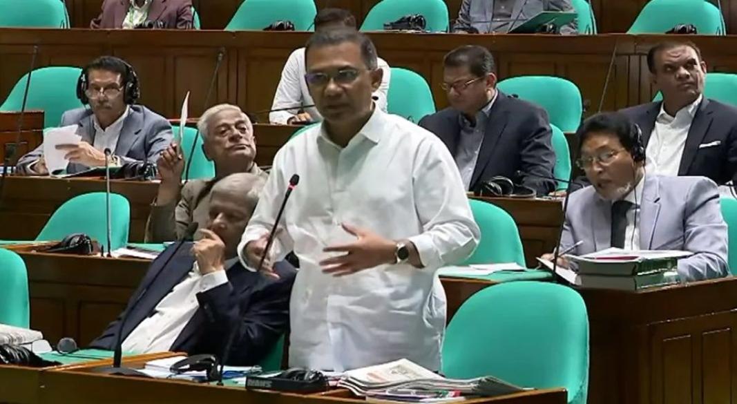 সংসদে প্রধানমন্ত্রী তারেক রহমান। ছবি: সংগৃহীত