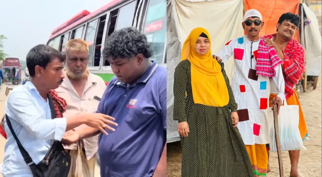 নেট দুনিয়ায় ভাইরাল ব্যক্তি। ছবি: সংগৃহীত