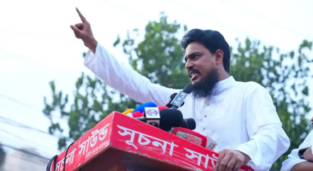 বক্তব্য দিচ্ছেন এনসিপির সদস্য সচিব আখতার হোসেন। ছবি : সংগৃহীত