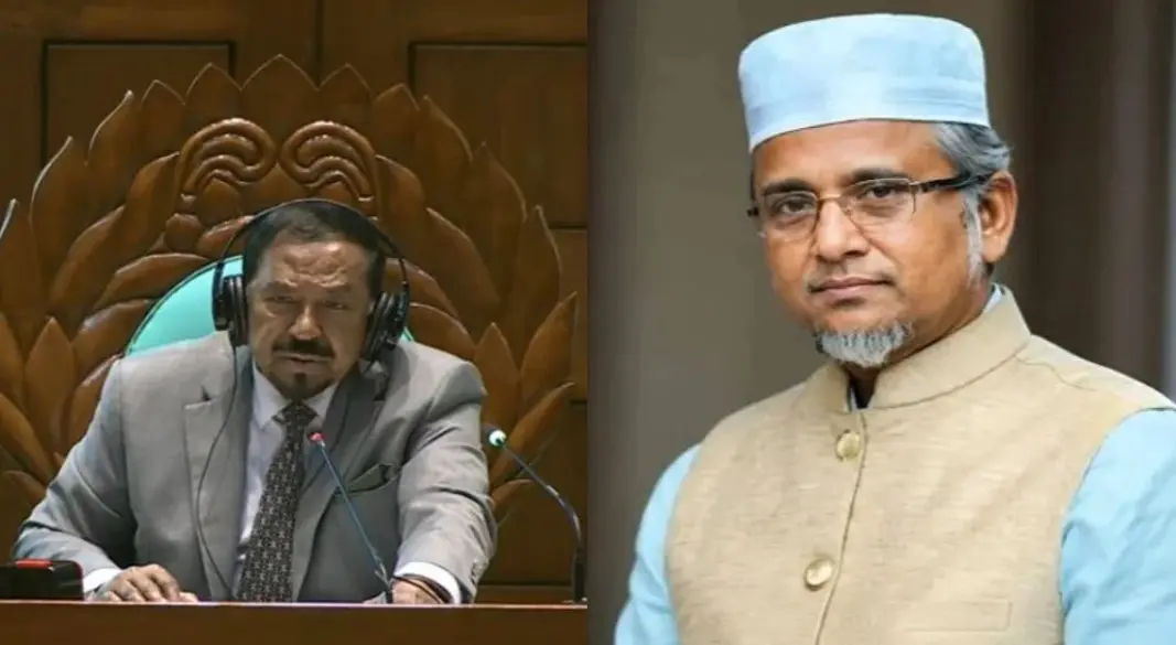 স্পিকার হাফিজ উদ্দিন আহমদ ও জামায়াত থেকে বহিষ্কৃত এমপি গাজী নজরুল ইসলাম।