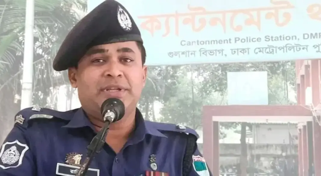 ক্যান্টনমেন্ট থানার সাবেক ওসি রাকিবুল হাসান। ছবি: সংগৃহীত