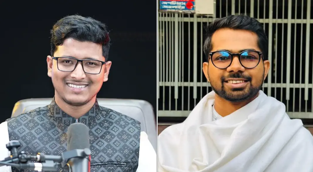 ভিপি প্রার্থী রিয়াজুল (বামে) ও ভিপি প্রার্থী রাকিব। ছবি : সংগৃহীত