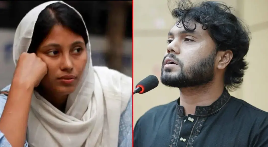 ফাতিমা তাসনিম জুমা ও শরিফ ওসমান বিন হাদি। ছবি : সম্পাদিত