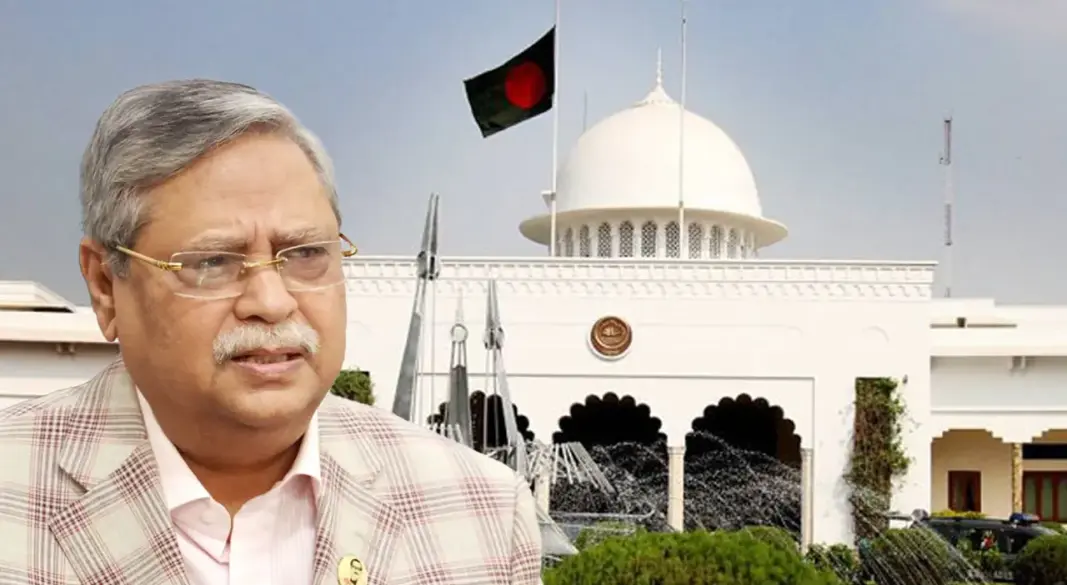 রাষ্ট্রপতি মোঃ সাহাবুদ্দিন (ব্যাকগ্রাউন্ডে বঙ্গভবন)। ছবি: সংগৃহীত