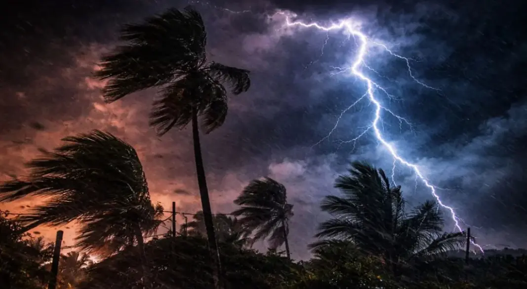 ঝড়ের সময় বজ্রপাত। ছবি: সংগৃহীত