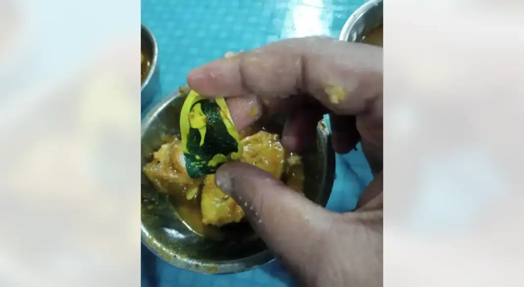 মাছের ঝোলে নারীর ছবিযুক্ত স্টিকার। ছবি : সংগৃহীত