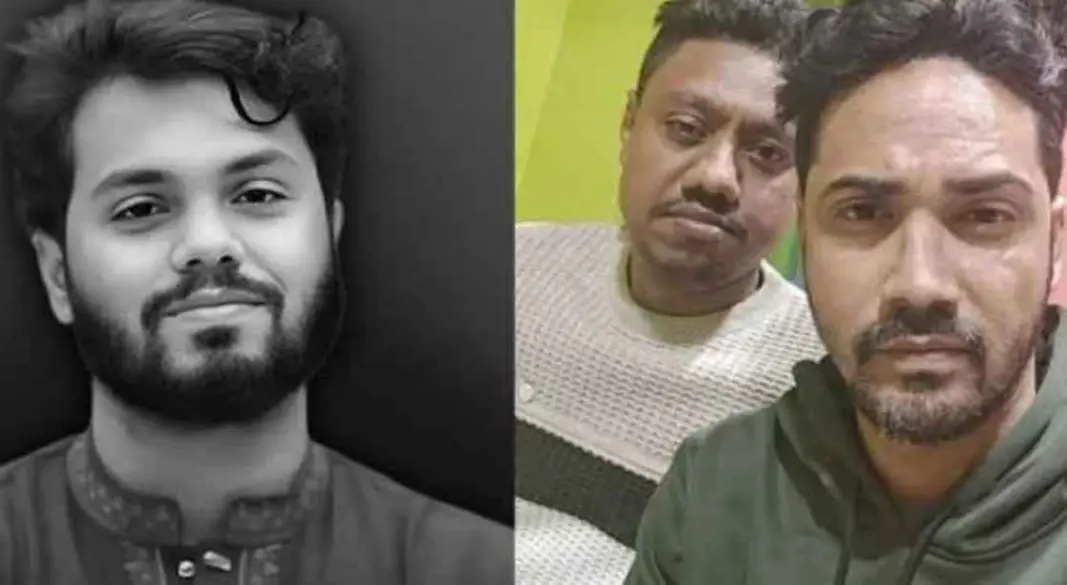 ফয়সাল করিম মাসুদ ও তার সহযোগী আলমগীর হোসেন।  ছবি : সংগৃহীত
