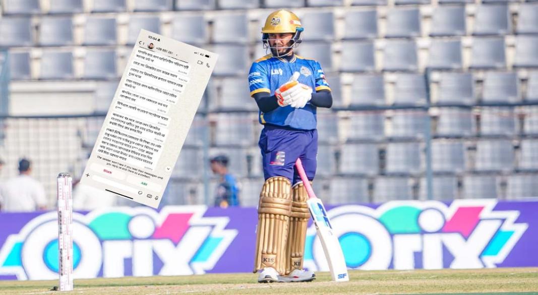 মিঠুনকে হত্যার হুমকি। ছবি : ঢাকা ক্যাপিটালস