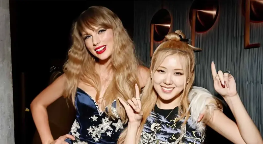 টেইলর সুইফট ও ব্ল্যাকপিঙ্ক তারকা রোজেI ছবি : সংগৃহীত