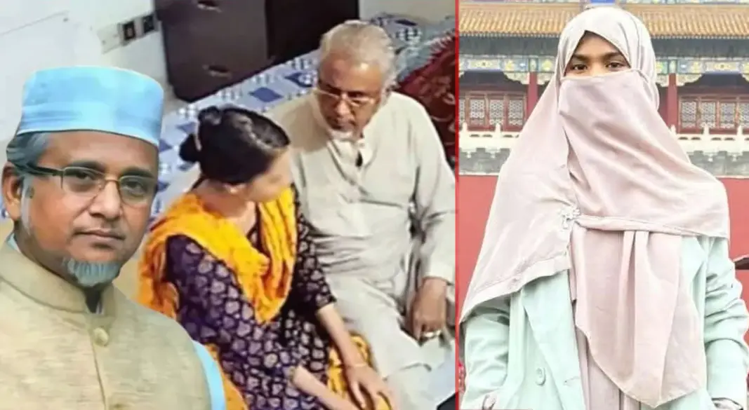 স্ত্রী দাবি করা নারীসহ গাজী নজরুল ইসলাম ও উম্মে সালমা। ছবি : সংগৃহীত