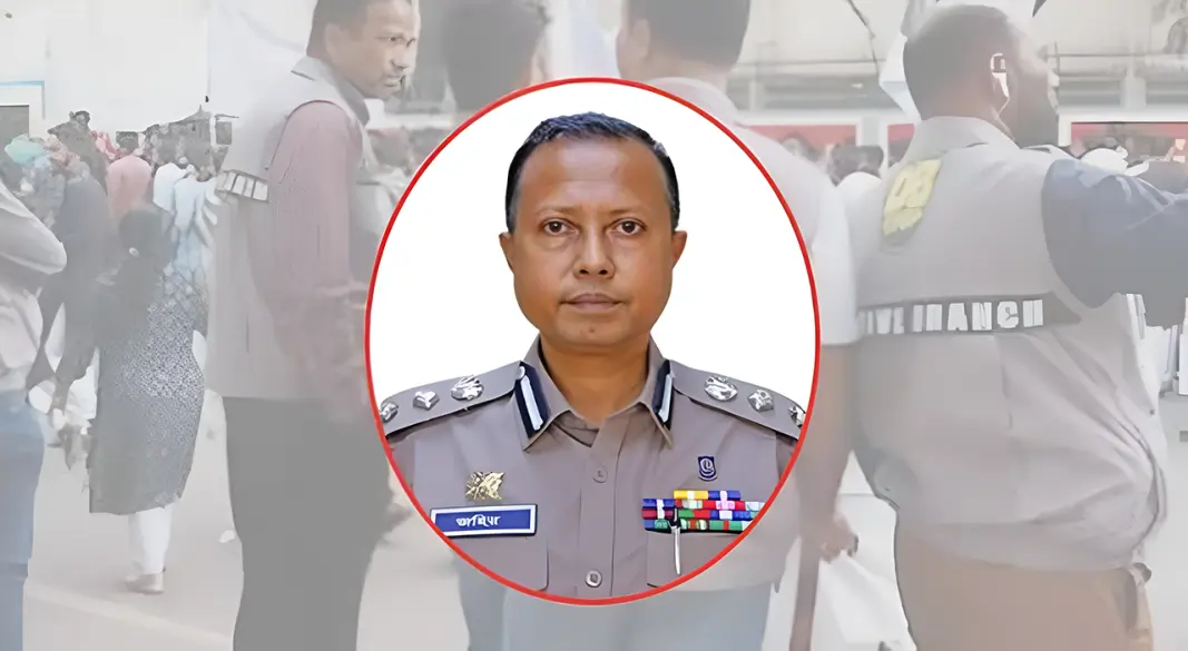 ডিবির অভিযান ও আব্দুল্লাহ আল জহির। ছবি: সংগৃহীত